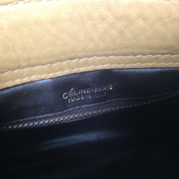 Celine,  Beige Macadam Handbag 12in x 7in x 4in - Picture 8 of 8